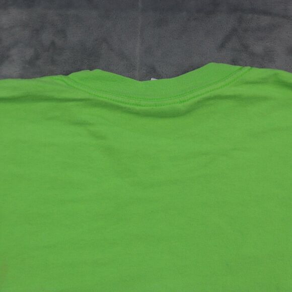 Piece Love Workout Shirt Men L Green Gildan Short Sleeve Crew Graphic Print T - Picture 9 of 15